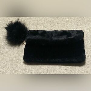 Elegant Black Fur Clutch